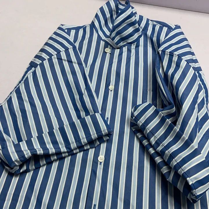 Marni Marni Embroidered Striped Short Sleeve Shirt Size US M / EU 48-50 / 2 - 11 Thumbnail