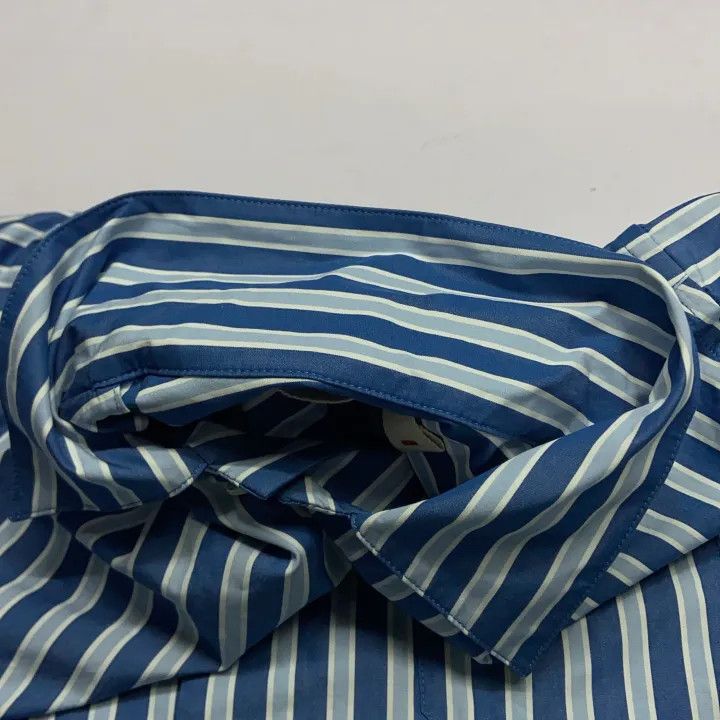Marni Marni Embroidered Striped Short Sleeve Shirt Size US M / EU 48-50 / 2 - 8 Thumbnail