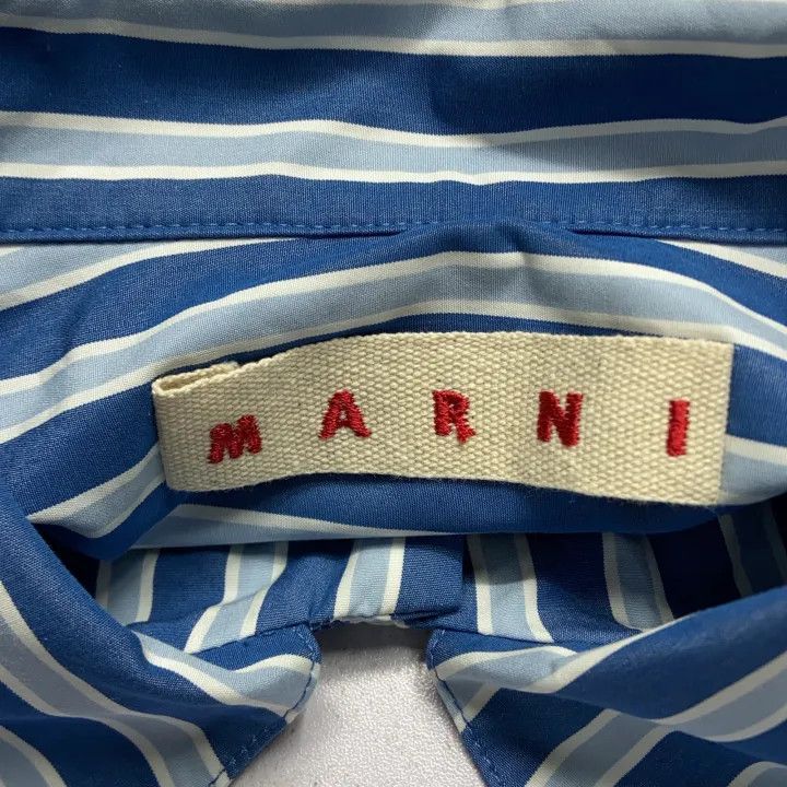 Marni Marni Embroidered Striped Short Sleeve Shirt Size US M / EU 48-50 / 2 - 6 Thumbnail