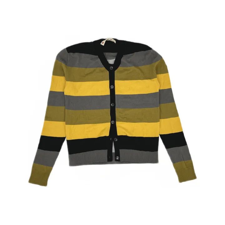 Marni Marni Striped Knit Cardigan with Button Closure Size US M / EU 48-50 / 2 - 2 Thumbnail