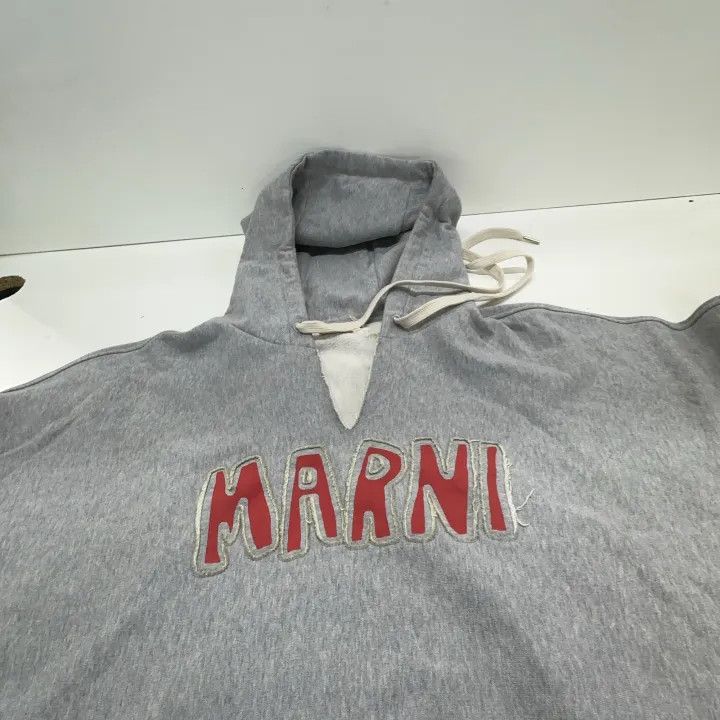 Marni Marni Casual Hoodie with Logo Print Size US M / EU 48-50 / 2 - 9 Thumbnail