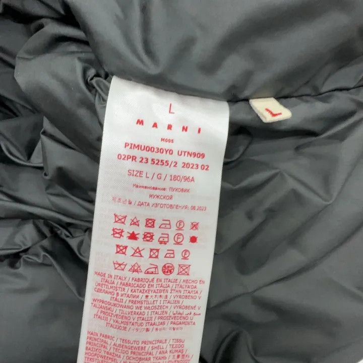 Marni MARNI Black Checked Oversized Down Jacket Size US L / EU 52-54 / 3 - 4 Thumbnail