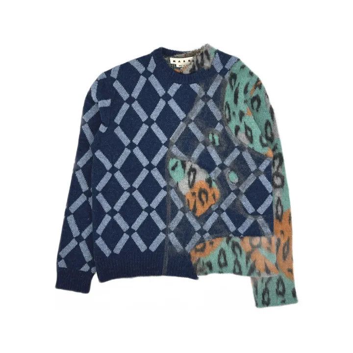 Marni Marni Patterned Knit Long Sleeve Sweater Size US L / EU 52-54 / 3 - 2 Thumbnail