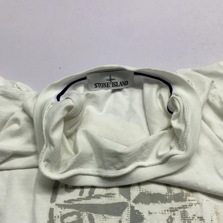 Stone Island Stone Island SS24 White Logo Print T-Shirt Size US M / EU 48-50 / 2 - 8 Thumbnail