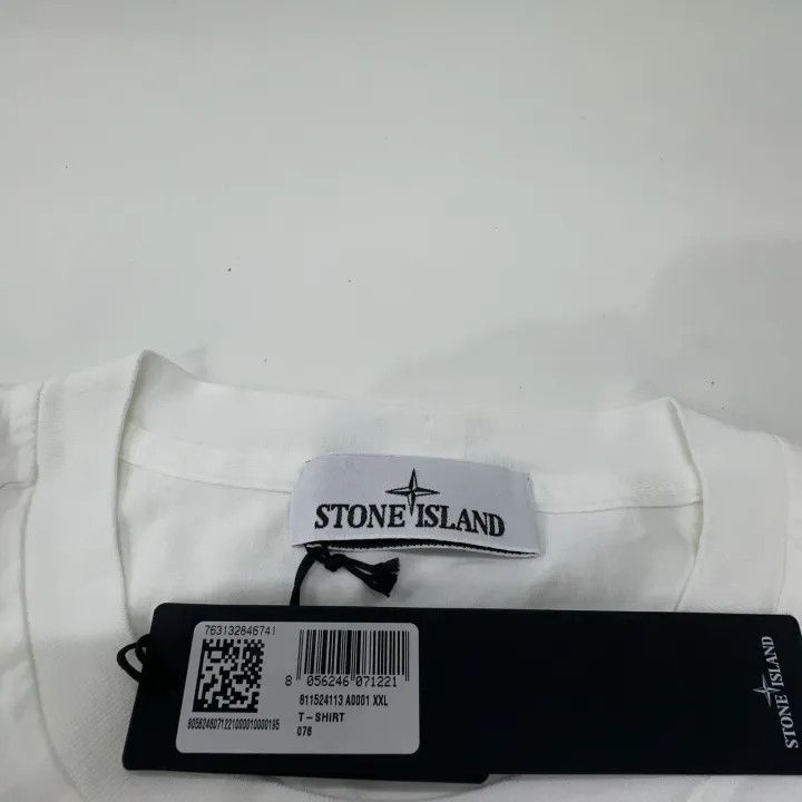 Stone Island Stone Island White Logo T-Shirt for Men Size US XXL / EU 58 / 5 - 6 Thumbnail