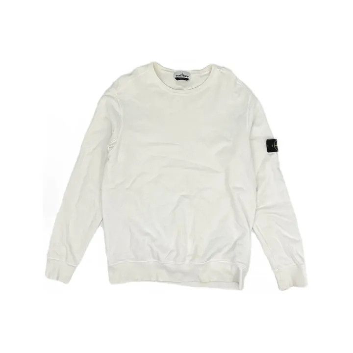 Stone Island Stone Island White Logo Crewneck Sweatshirt Size US XXL / EU 58 / 5 - 2 Thumbnail