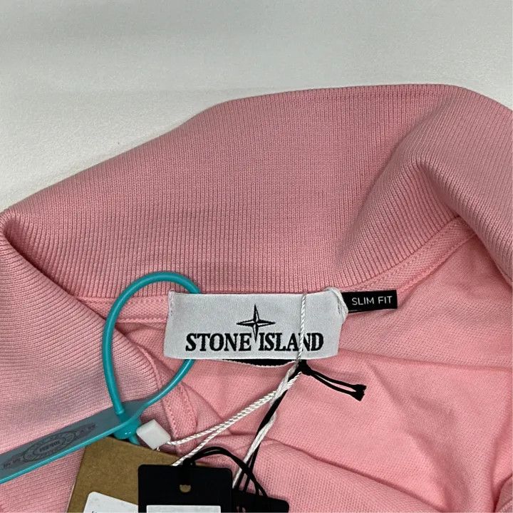 Stone Island Stone Island Pink Short Sleeve Polo Shirt Size US XL / EU 56 / 4 - 4 Thumbnail