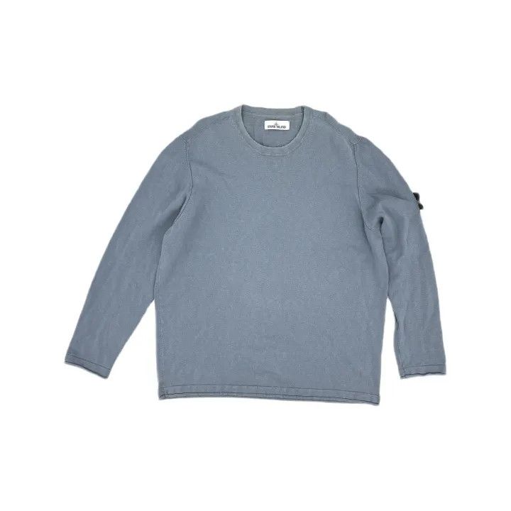 Stone Island Stone Island Long Sleeve Logo Sweater Blue Size US XXL / EU 58 / 5 - 2 Thumbnail