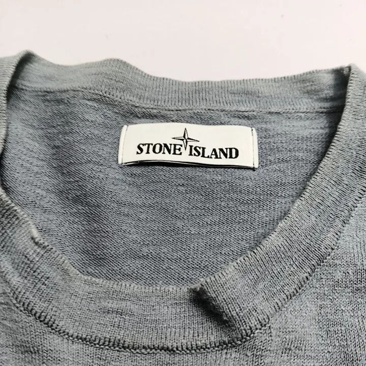 Stone Island Stone Island Long Sleeve Logo Sweater Blue Size US XXL / EU 58 / 5 - 4 Thumbnail