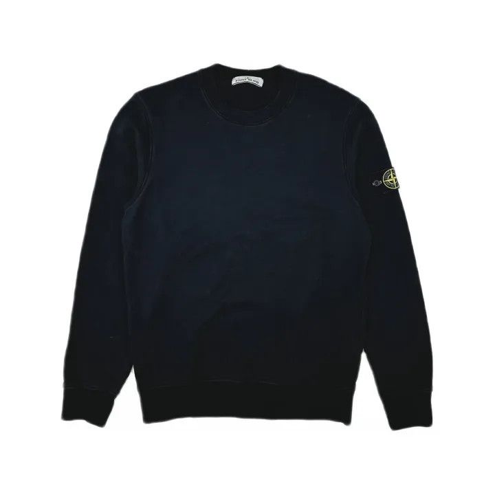Stone Island Stone Island Slim Fit Black Crew Neck Sweatshirt Size US M / EU 48-50 / 2 - 2 Thumbnail