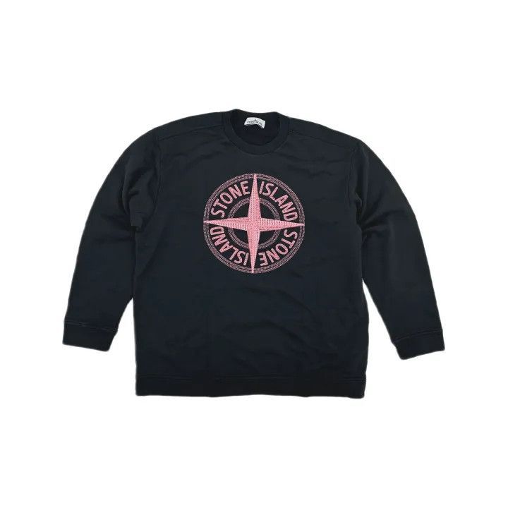 Stone Island Stone Island Black Graphic Long Sleeve Sweatshirt Size US XXL / EU 58 / 5 - 2 Thumbnail