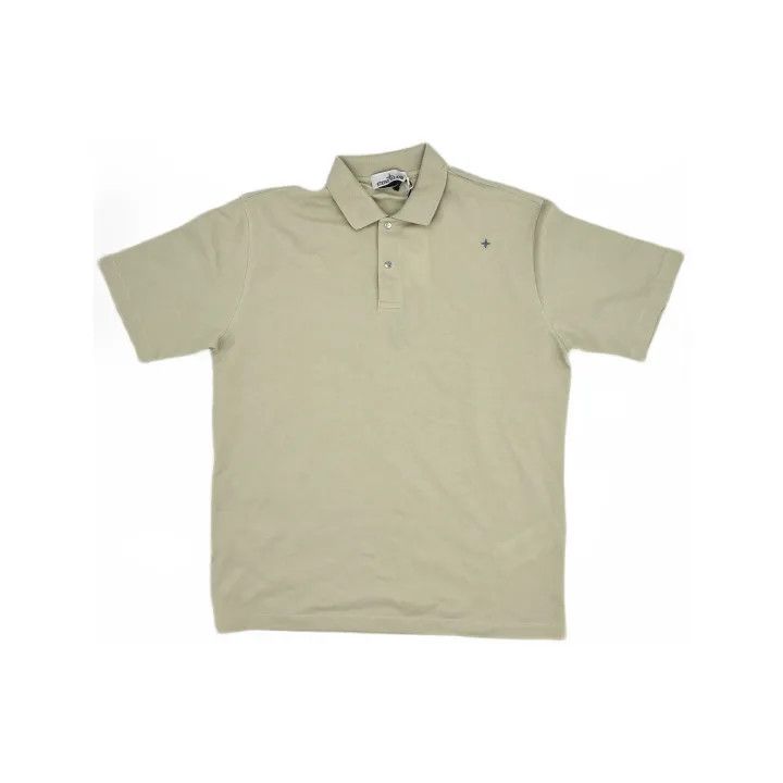 Stone Island Beige Short Sleeve Polo Shirt