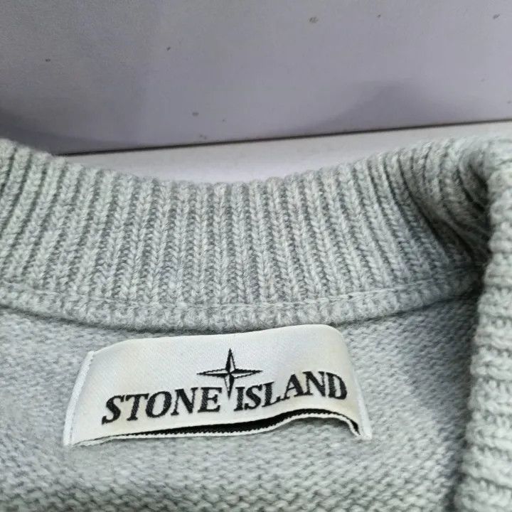 Stone Island Stone Island Grey Wool Crewneck Sweater Size US L / EU 52-54 / 3 - 4 Thumbnail
