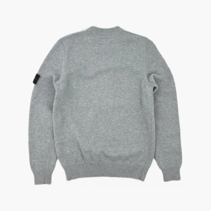 Stone Island Stone Island Grey Wool Crewneck Sweater Size US L / EU 52-54 / 3 - 3 Thumbnail