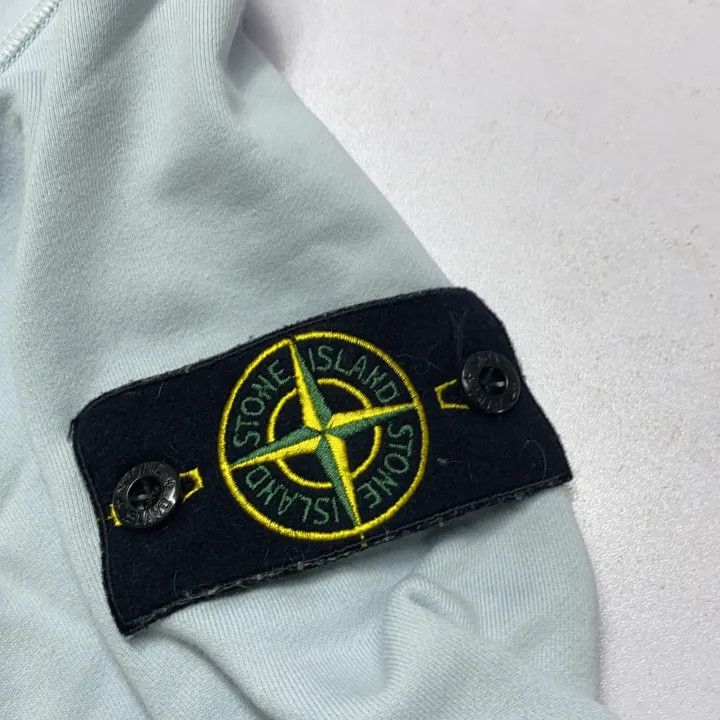 Stone Island Stone Island Light Blue Hooded Sweatshirt for Men Size US L / EU 52-54 / 3 - 9 Thumbnail