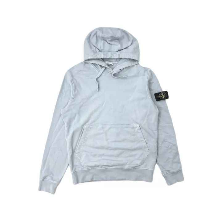 Stone Island Stone Island Light Blue Hooded Sweatshirt for Men Size US L / EU 52-54 / 3 - 2 Thumbnail
