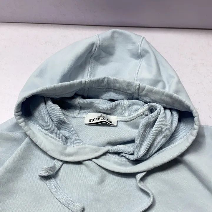 Stone Island Stone Island Light Blue Hooded Sweatshirt for Men Size US L / EU 52-54 / 3 - 8 Thumbnail