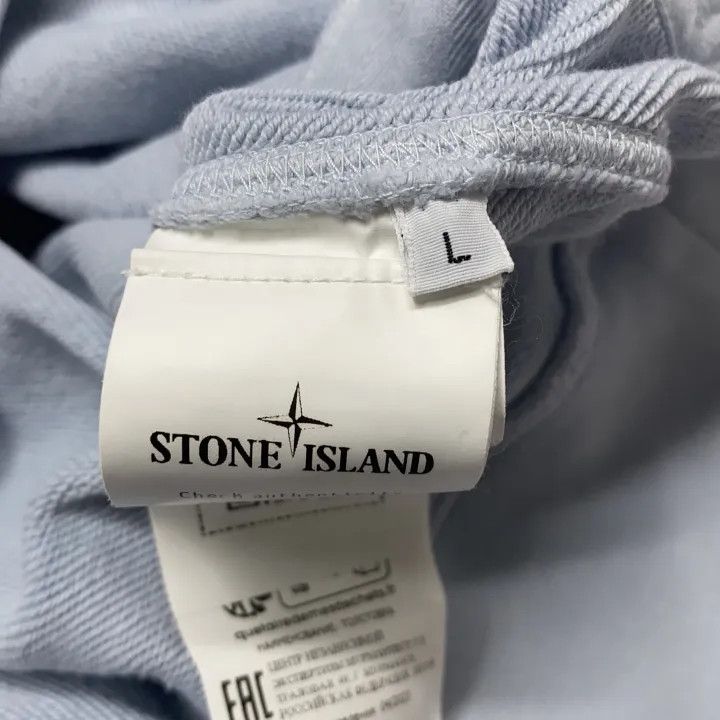 Stone Island Stone Island Light Blue Hooded Sweatshirt for Men Size US L / EU 52-54 / 3 - 5 Thumbnail