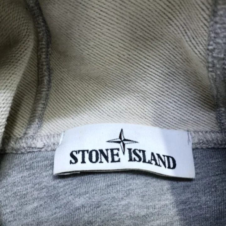 Stone Island Stone Island SS21 Grey Logo Hooded Sweatshirt Size US XL / EU 56 / 4 - 4 Thumbnail