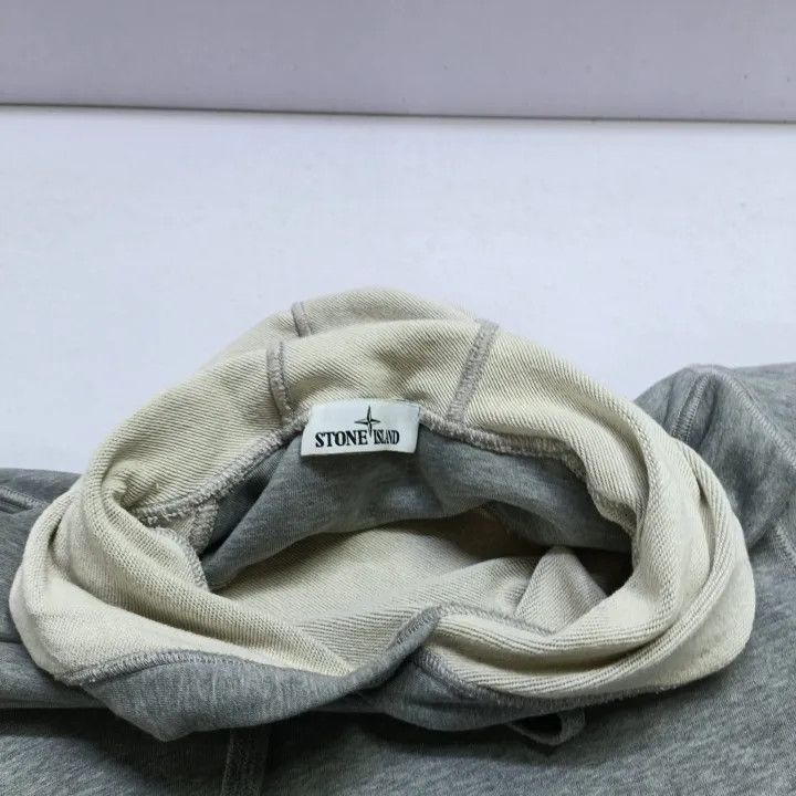 Stone Island Stone Island SS21 Grey Logo Hooded Sweatshirt Size US XL / EU 56 / 4 - 10 Thumbnail