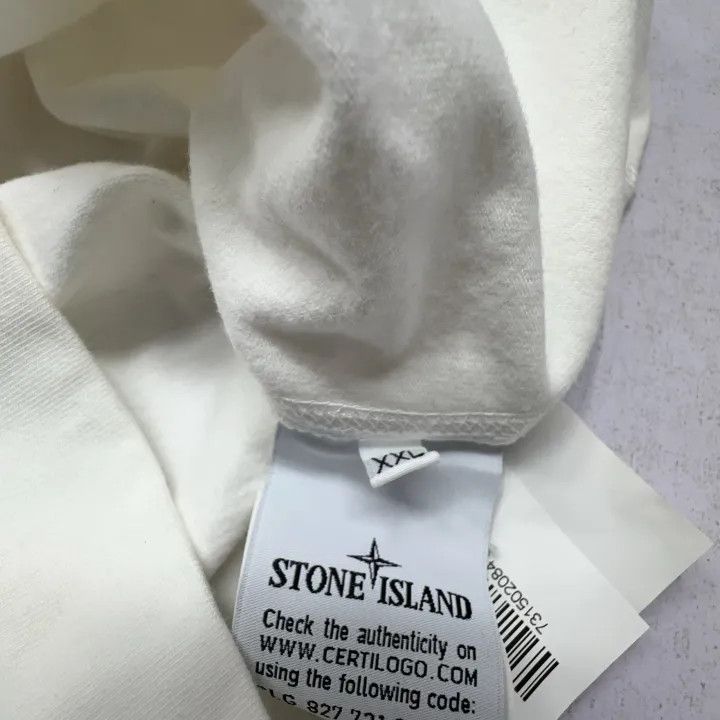 Stone Island Stone Island White Fleece Crewneck Sweatshirt Size US XXL / EU 58 / 5 - 5 Thumbnail