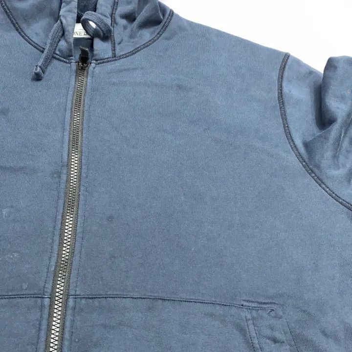 Stone Island Stone Island Blue Hooded Zip Jacket Size US XXL / EU 58 / 5 - 13 Thumbnail
