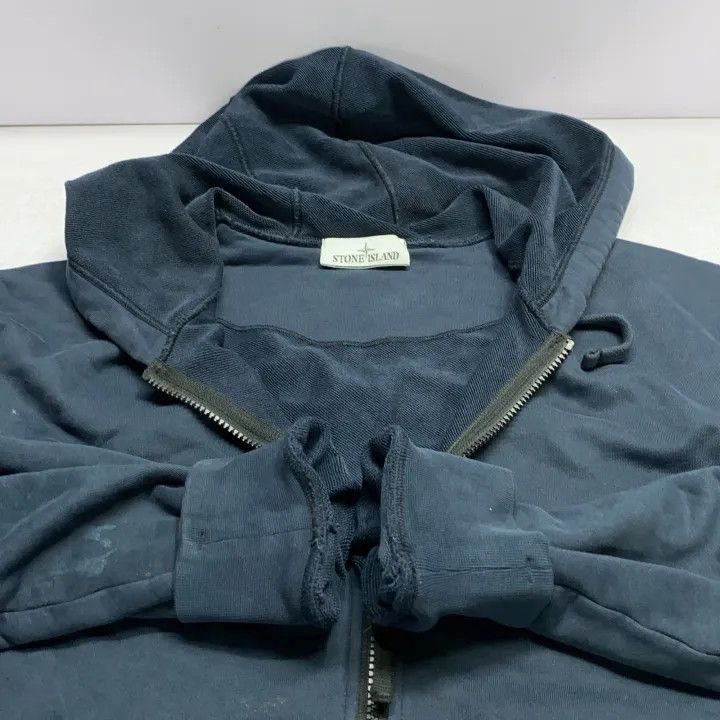 Stone Island Stone Island Blue Hooded Zip Jacket Size US XXL / EU 58 / 5 - 10 Thumbnail