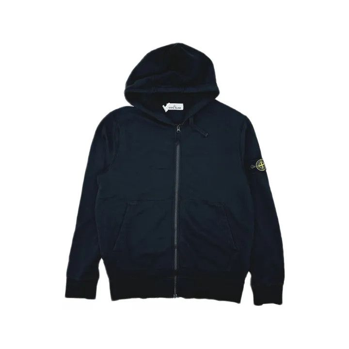 Stone Island Stone Island Black Zip-Up Hoodie for Men Size US XL / EU 56 / 4 - 2 Thumbnail