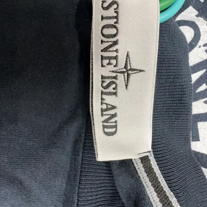 Stone Island Stone Island Navy Blue Letter Print T-Shirt Size US M / EU 48-50 / 2 - 2 Thumbnail