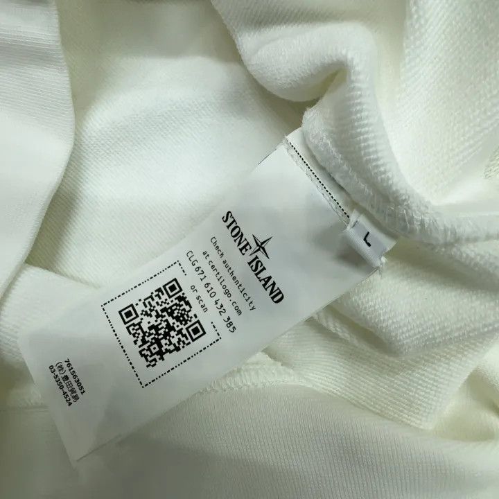 Stone Island Stone Island White Logo Sweatshirt for Men Size US L / EU 52-54 / 3 - 3 Thumbnail