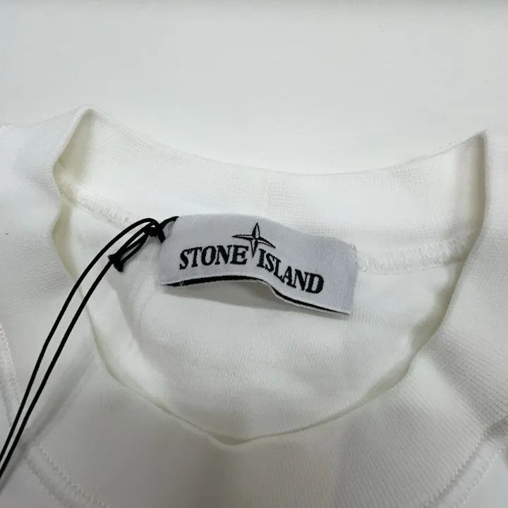 Stone Island Stone Island White Logo Sweatshirt for Men Size US L / EU 52-54 / 3 - 2 Thumbnail