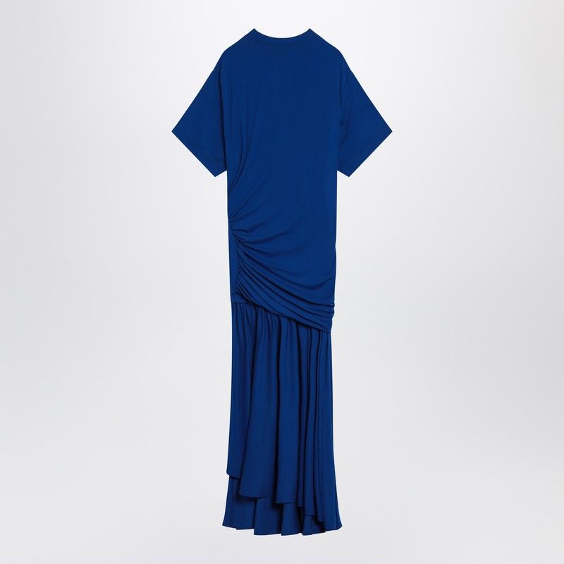 Salvatore Ferragamo Ferragamo Long Blue Dress With Draping Size S / US 4 / IT 40 - 2 Thumbnail