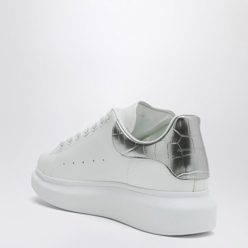 Alexander McQueen Alexander Mcqueen Oversize Sneakers White/Silver Croc Size US 9 / IT 39 - 2 Thumbnail