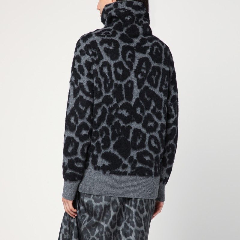 Stella McCartney Stella Mccartney Leopard Print Turtleneck Sweater In Wool Size XS / US 0-2 / IT 36-38 - 2 Thumbnail