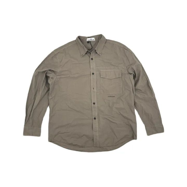 Stone Island Stone Island Gray Long Sleeve Button-Up Shirt Size US XXL / EU 58 / 5 - 2 Thumbnail