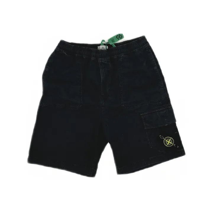 Stone Island Stone Island Black Cargo Shorts with Badge Size US 32 / EU 48 - 2 Thumbnail