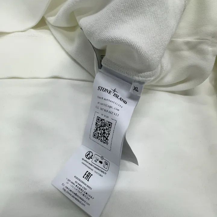 Stone Island Stone Island White Logo Sweatshirt for Men Size US XL / EU 56 / 4 - 7 Thumbnail