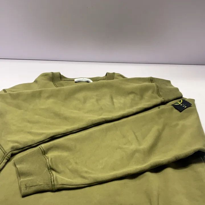 Stone Island Stone Island Olive Green Crew Sweatshirt Size US XXL / EU 58 / 5 - 9 Thumbnail