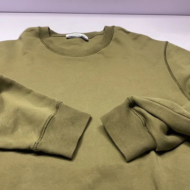 Stone Island Stone Island Olive Green Crew Sweatshirt Size US XXL / EU 58 / 5 - 10 Thumbnail