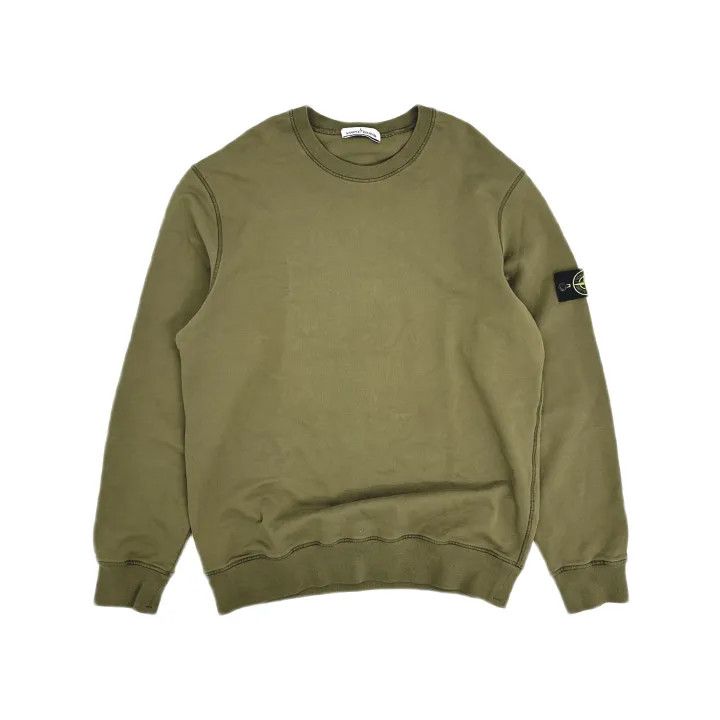 Stone Island Stone Island Olive Green Crew Sweatshirt Size US XXL / EU 58 / 5 - 2 Thumbnail