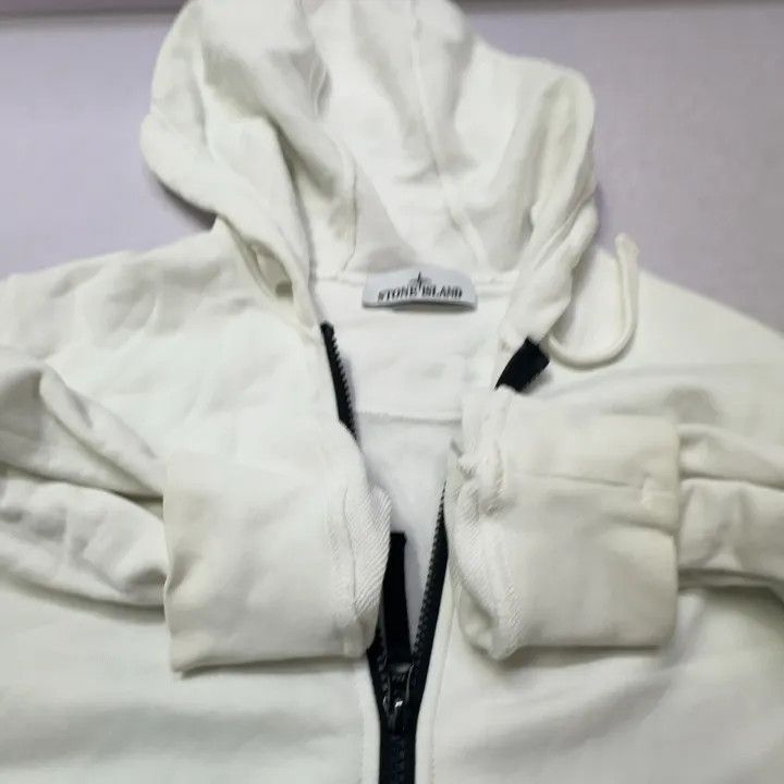 Stone Island Stone Island White Zip-Up Hoodie for Men Size US S / EU 44-46 / 1 - 8 Thumbnail