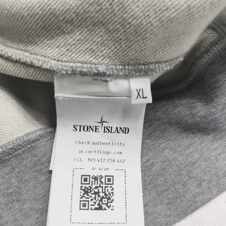 Stone Island Stone Island Gray Hooded Zip Sweatshirt Size US XL / EU 56 / 4 - 5 Thumbnail