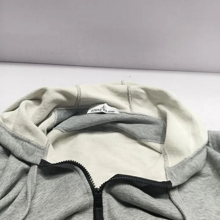 Stone Island Stone Island Gray Hooded Zip Sweatshirt Size US XL / EU 56 / 4 - 8 Thumbnail
