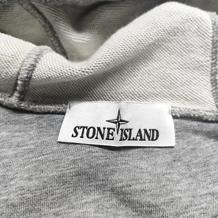Stone Island Stone Island Gray Hooded Zip Sweatshirt Size US XL / EU 56 / 4 - 4 Thumbnail