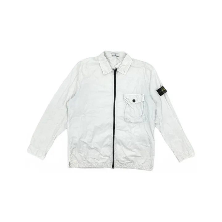Stone Island Stone Island Pocket Washed Jacket in Pearl White Size US XXL / EU 58 / 5 - 2 Thumbnail