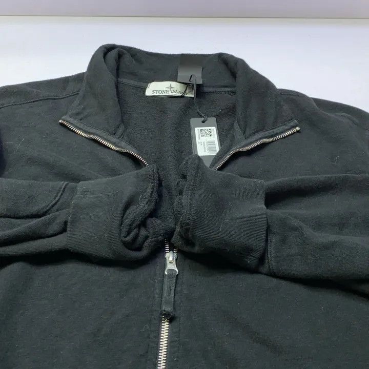 Stone Island Stone Island Black Logo Zip-Up Jacket Size US XXL / EU 58 / 5 - 9 Thumbnail
