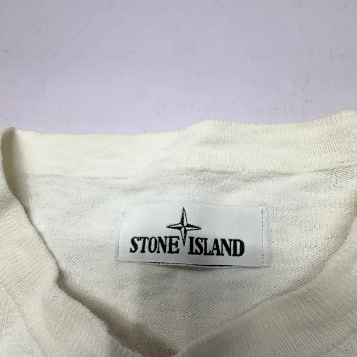 Stone Island Stone Island White Logo Long Sleeve Sweater Size US L / EU 52-54 / 3 - 6 Thumbnail