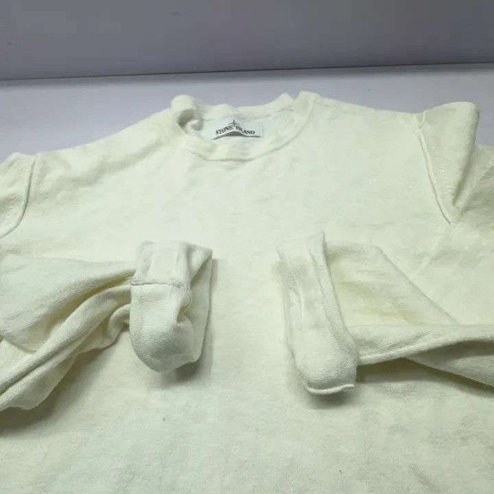 Stone Island Stone Island White Logo Long Sleeve Sweater Size US L / EU 52-54 / 3 - 11 Thumbnail
