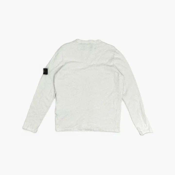 Stone Island Stone Island White Logo Long Sleeve Sweater Size US L / EU 52-54 / 3 - 3 Thumbnail