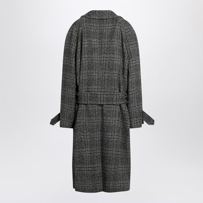 Balenciaga Balenciaga Raglan One Layer Coat In Black/Grey Check Size M / US 6-8 / IT 42-44 - 2 Thumbnail
